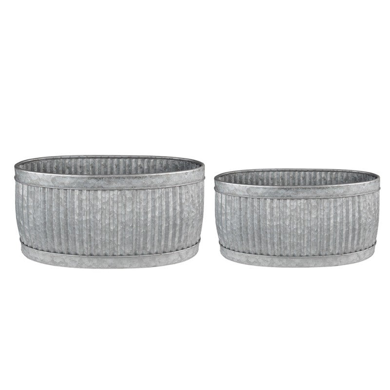 Blomkruka Utomhus 2-pack Grå 52x25x26 / 48x21x23 cm