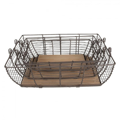 Dekorativ korg Förvaringskorg Grå 35x25x11 / 31x21x9 / 27x17x6 cm 3-pack