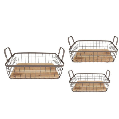 Dekorativ korg Förvaringskorg Grå, Brun 38x28x11
