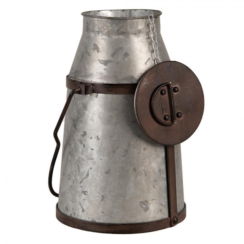 Dekorativ Kanna Mjölkkanna 26 Cm Gråbrun metall