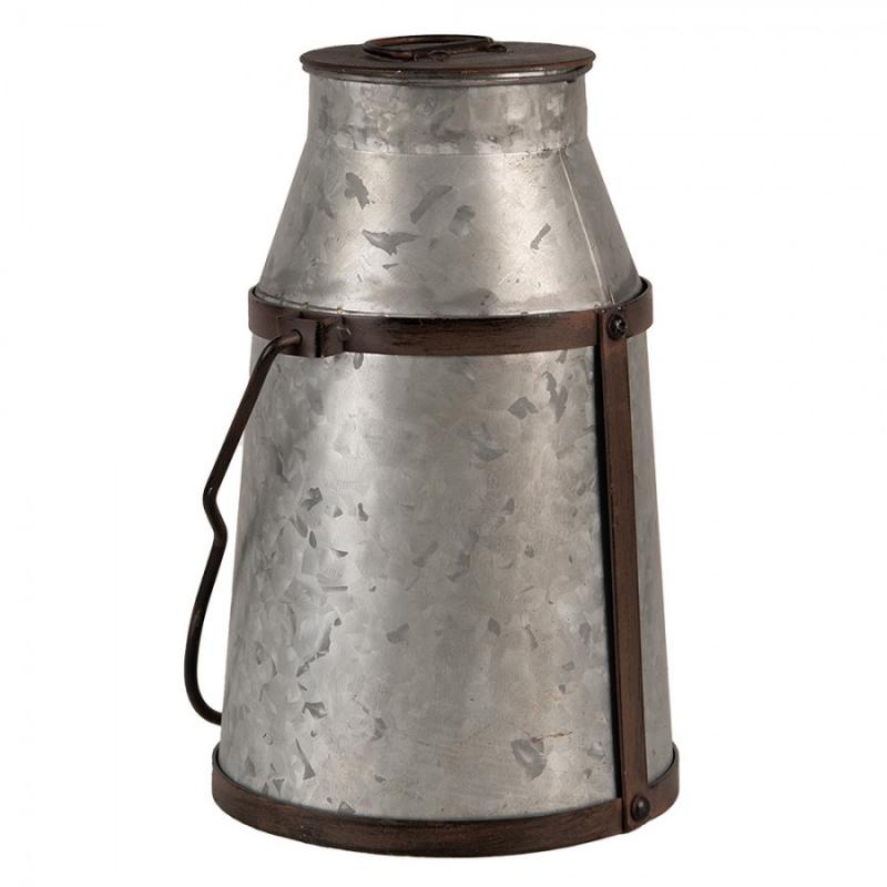 Dekorativ Kanna Mjölkkanna 26 Cm Gråbrun metall
