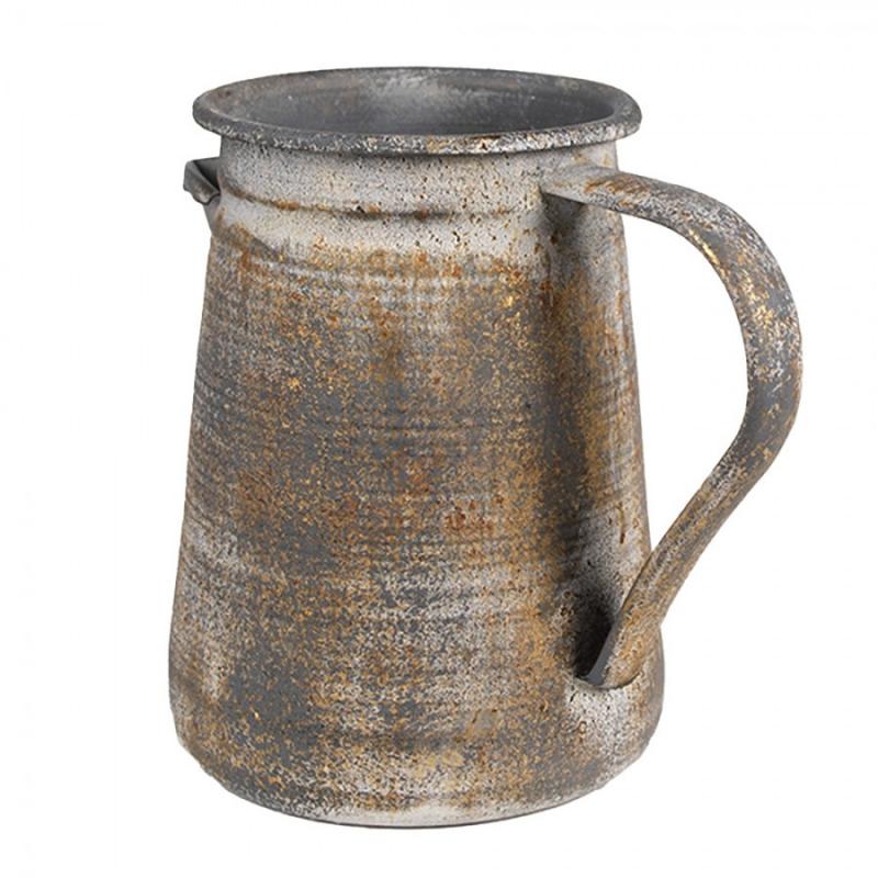 Dekorativ Kanna Grå Metall (B/D/H) 20x12x16 cm