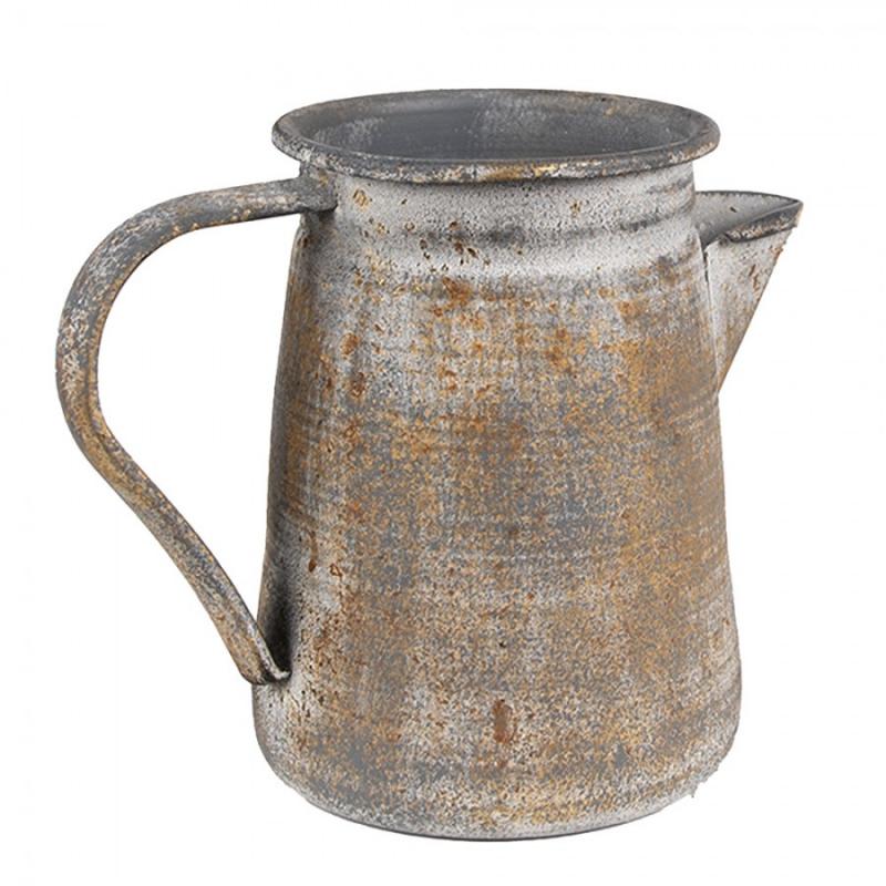 Dekorativ Kanna Grå Metall (B/D/H) 20x12x16 cm