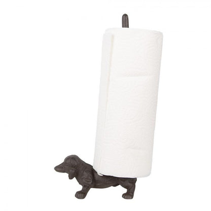 Redskapställ Kök Köksrullehållare Hund 14x8x30 cm Brun Gjutjärn