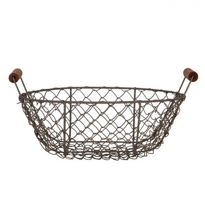 Dekorativ kurv Brun (sett med 3) Ø 27x9/14 / Ø 24x8/12 / Ø 21x7/11 cm