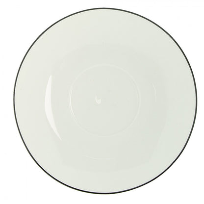 Kjøkkenservise Kopp og tallerken Hvit, Sort 12x9x7 cm / Ø 14x2 cm / 220 ml 4-pakning