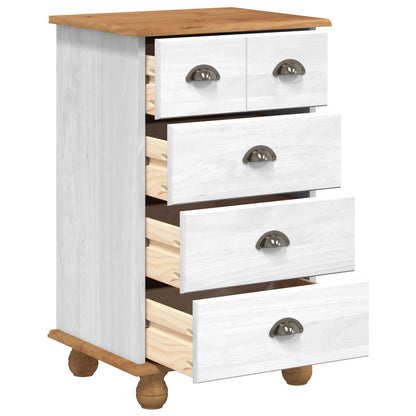 Kommode Hvit 'ASKIM' 45.8x40x79 cm Solid Tre Furu