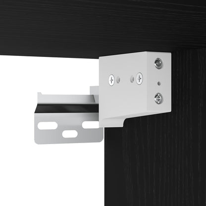 Veggskap Svart Eik 2 stk 69,5x34x90 cm