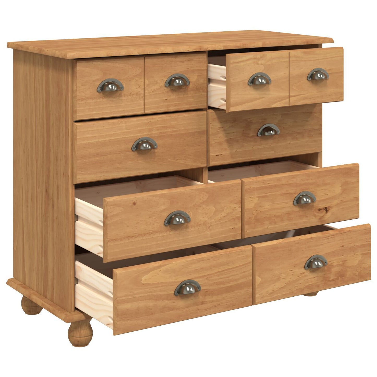 Kommode Honningbrun 'ASKIM' 91x40x79 cm Massivt trefuru