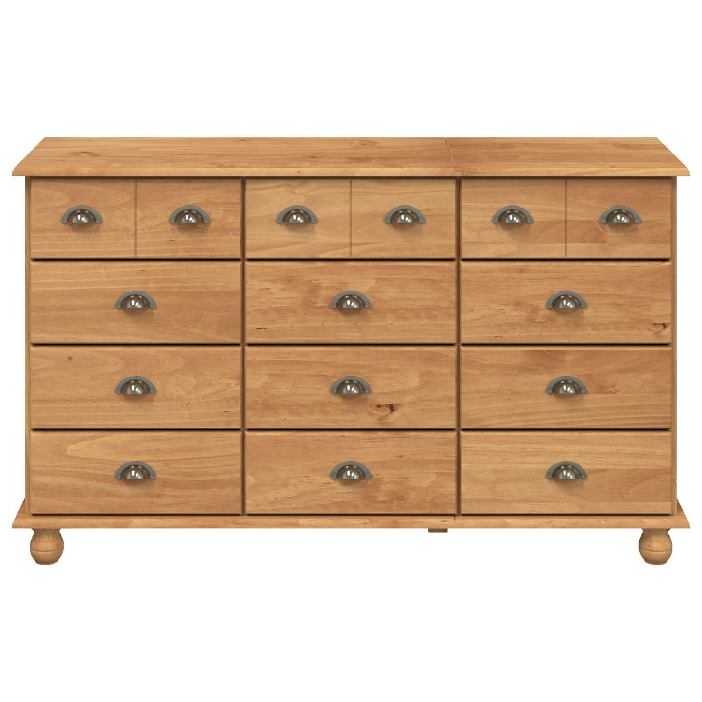 Kommode Brun "ASKIM" 79x40x133.5 cm Solid Furu