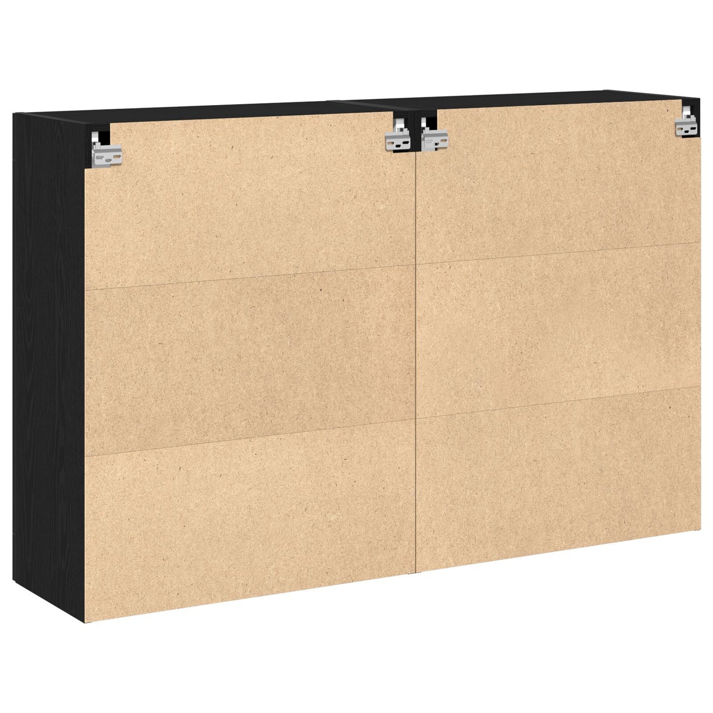 Veggskap Svart Eik 2 stk 69,5x34x90 cm