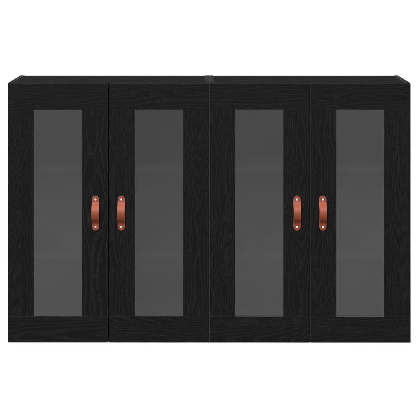 Veggskap Svart Eik 2 stk 69,5x34x90 cm