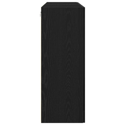 Veggskap Svart Eik 2 stk 69,5x34x90 cm