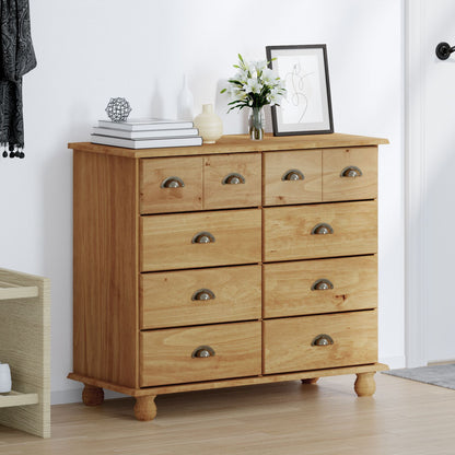 Kommode Honningbrun 'ASKIM' 91x40x79 cm Massivt trefuru