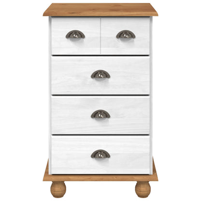 Kommode Hvit 'ASKIM' 45.8x40x79 cm Solid Tre Furu