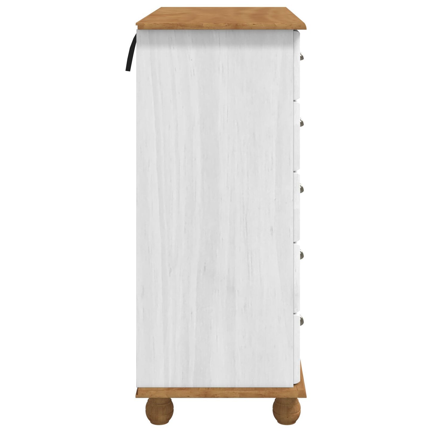 Kommode Hvit "ASKIM" 91x40x95,5 cm Solid Tre Furu