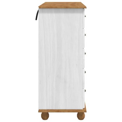 Kommode Hvit "ASKIM" 91x40x95,5 cm Solid Tre Furu