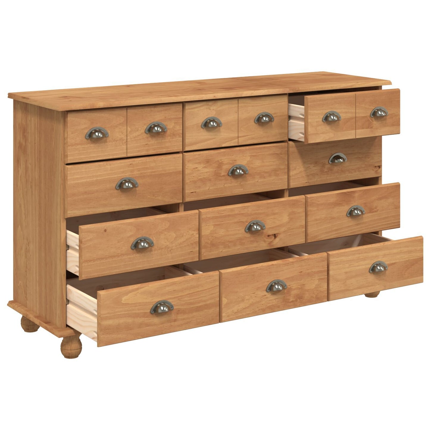 Kommode Brun "ASKIM" 79x40x133.5 cm Solid Furu