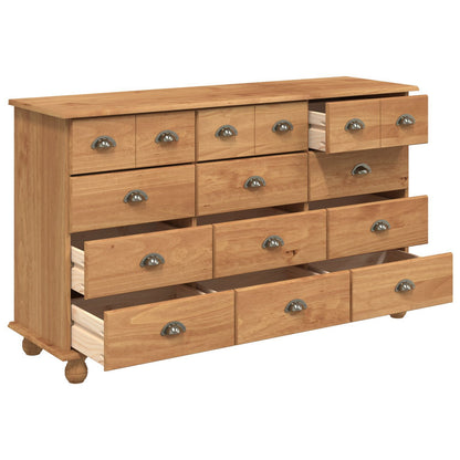 Kommode Brun "ASKIM" 79x40x133.5 cm Solid Furu