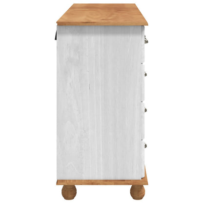 Kommode Hvit "ASKIM" 79x40x133.5 cm Solid Tre Furu