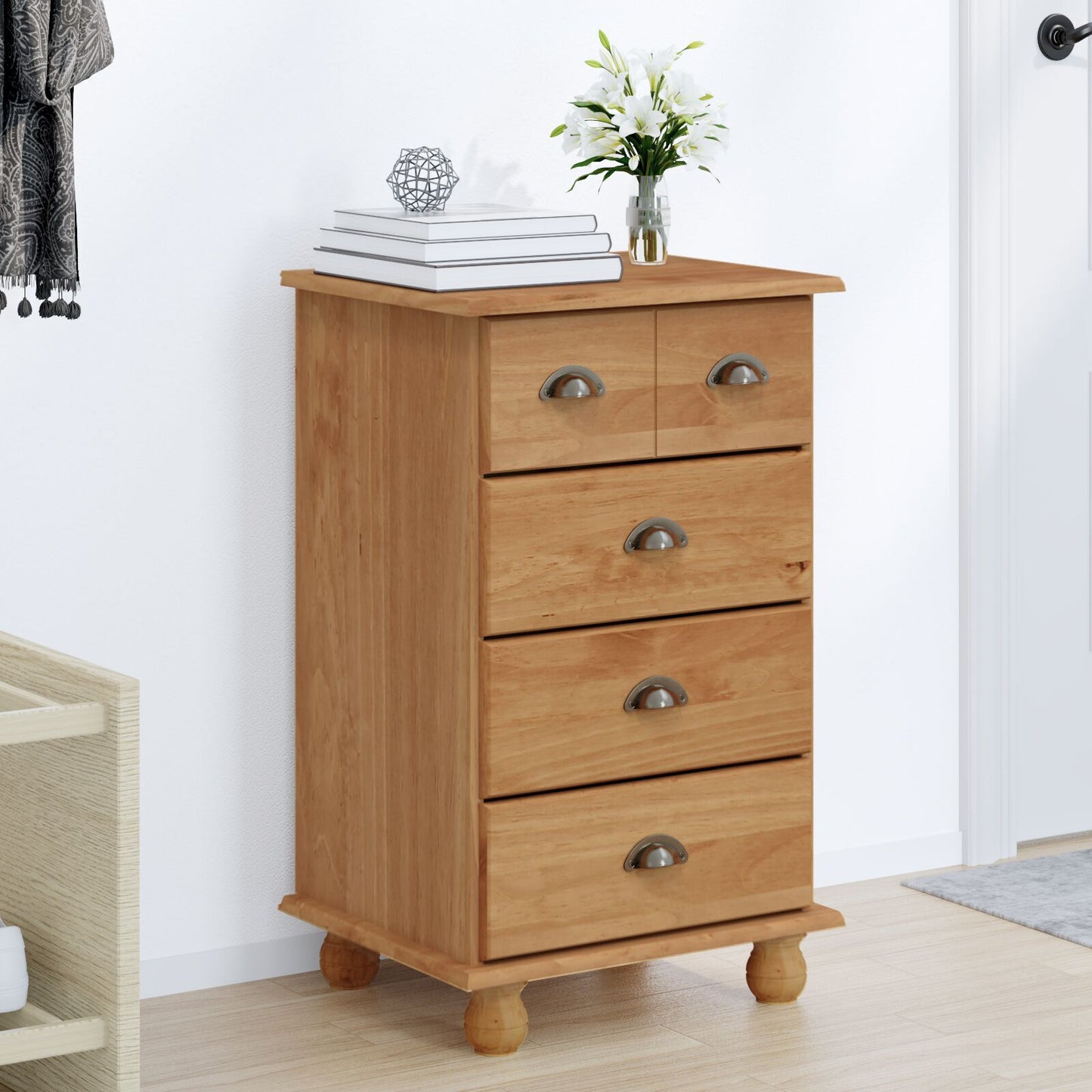 Kommode Honningbrun 'ASKIM' 45.8x40x79 cm Solid Tre Furu