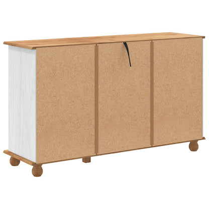 Kommode Hvit "ASKIM" 79x40x133.5 cm Solid Tre Furu