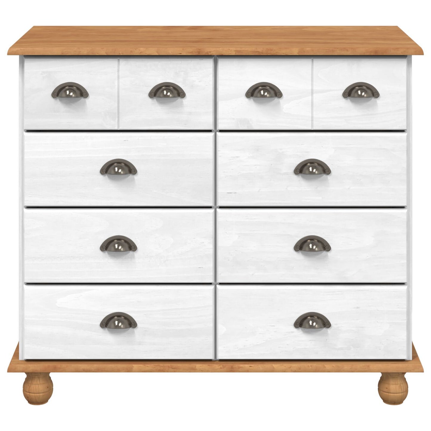 Kommode Hvit 'ASKIM' 91x40x79 cm Solid Tre Pine