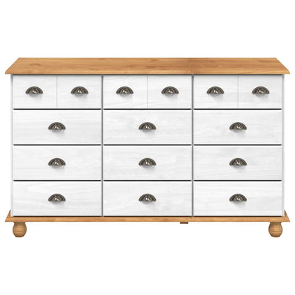 Kommode Hvit "ASKIM" 79x40x133.5 cm Solid Tre Furu