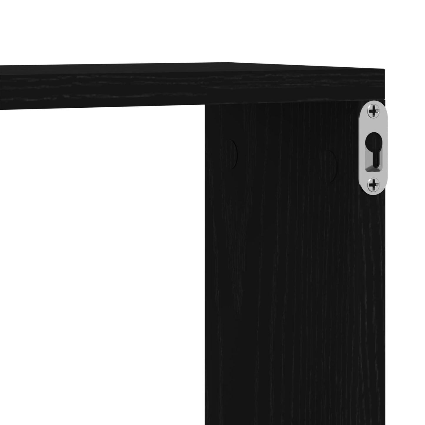Veggskap i Svart Eik 78x15x92 cm, Bygget i Tre