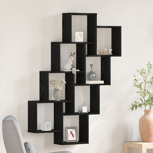 Veggskap i Svart Eik 90x15x119,5 cm Laget av Tre