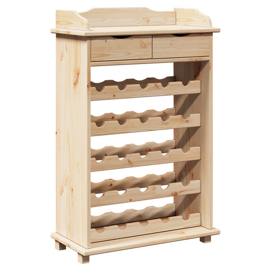 Vinstativ Vinreol 90x60x30 cm Massivt Tre Furu