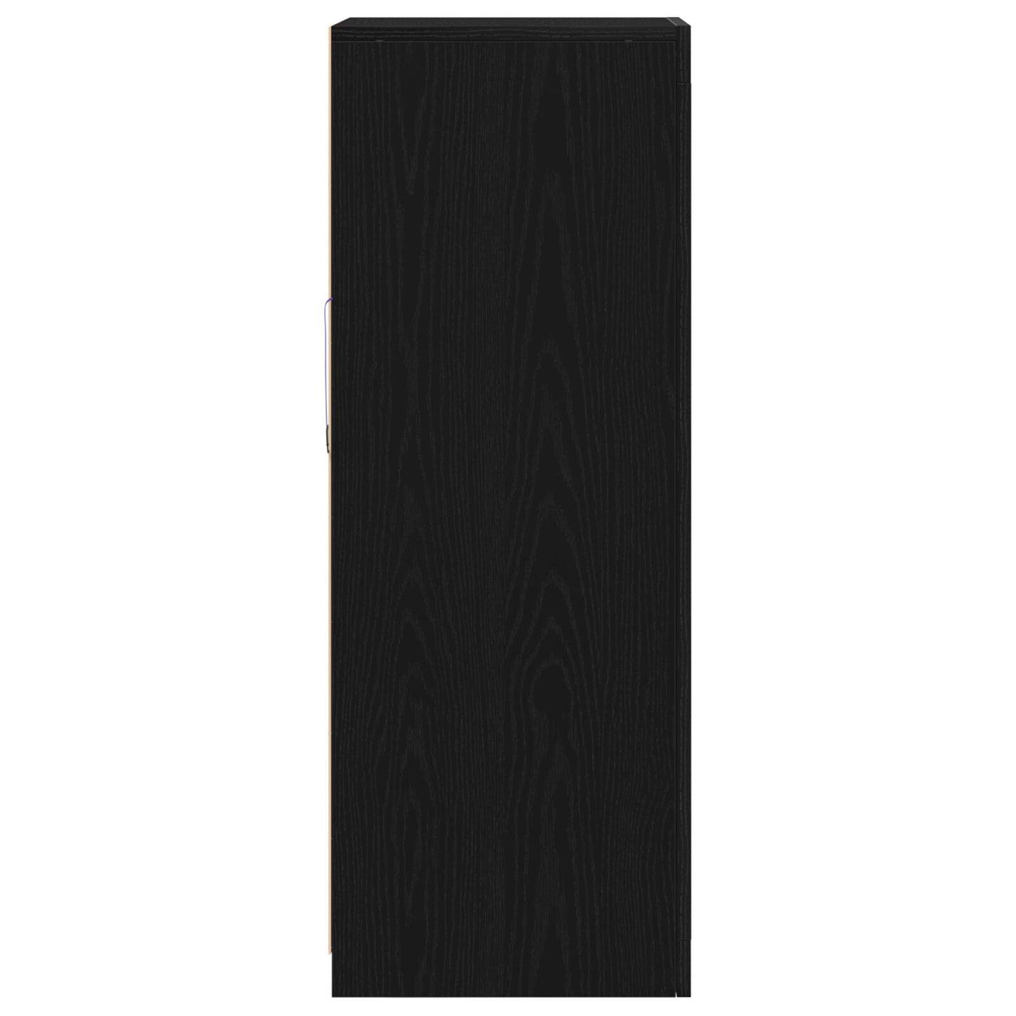 Skap med LED lys Svart Eik 41x37x100 cm