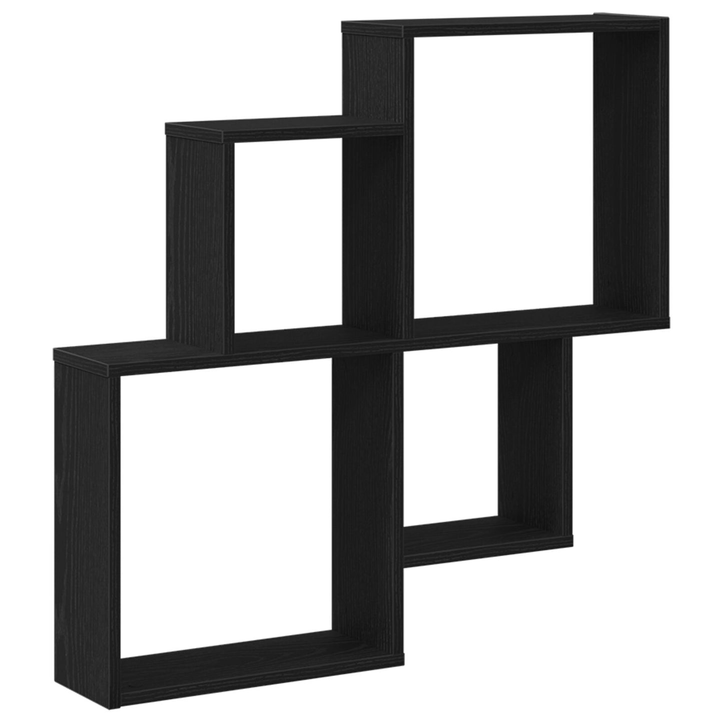 Veggskap i svart eik 80x15x78,5 cm av konstruert tre
