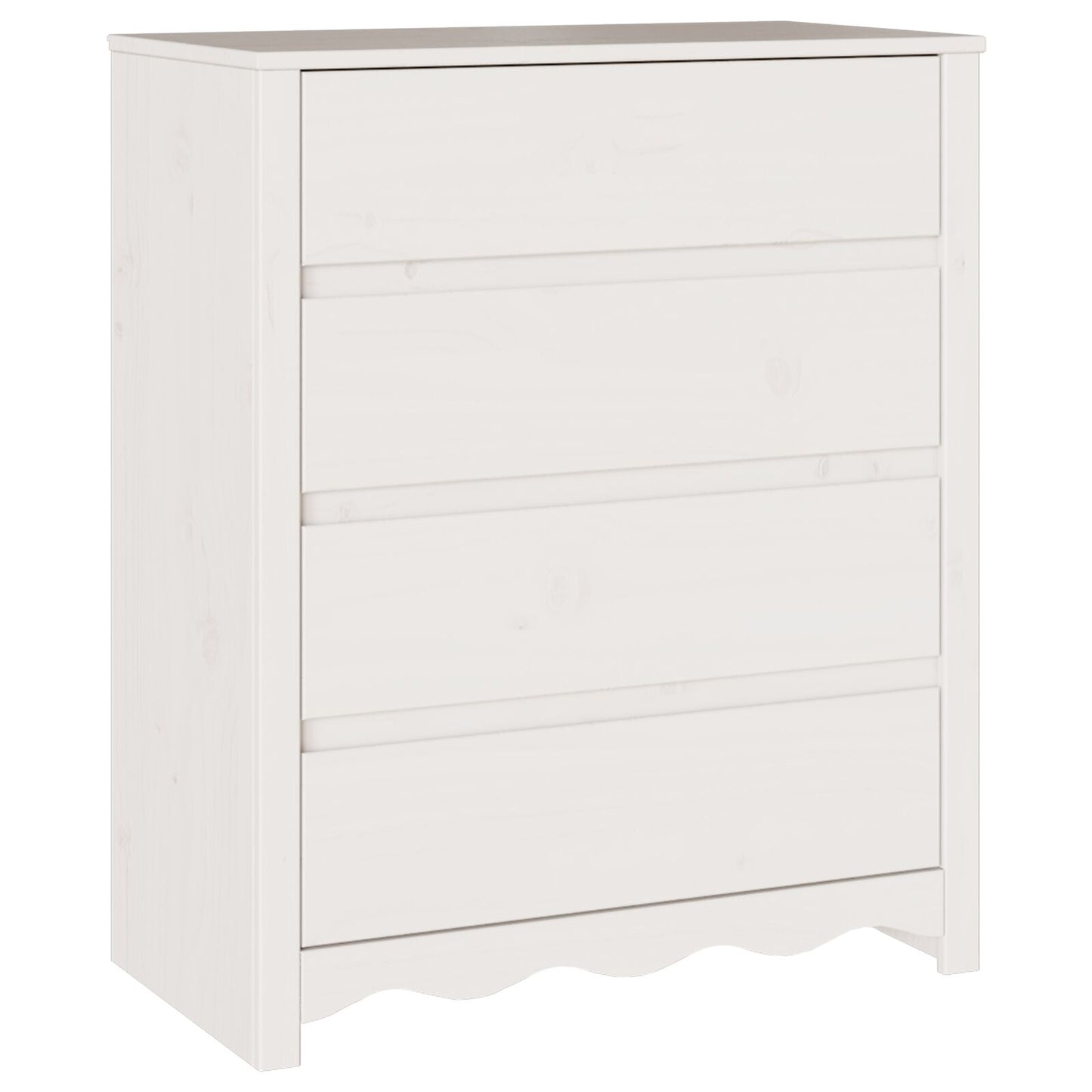Kommode Hvit 76,5x40x91 cm Massiv Furu