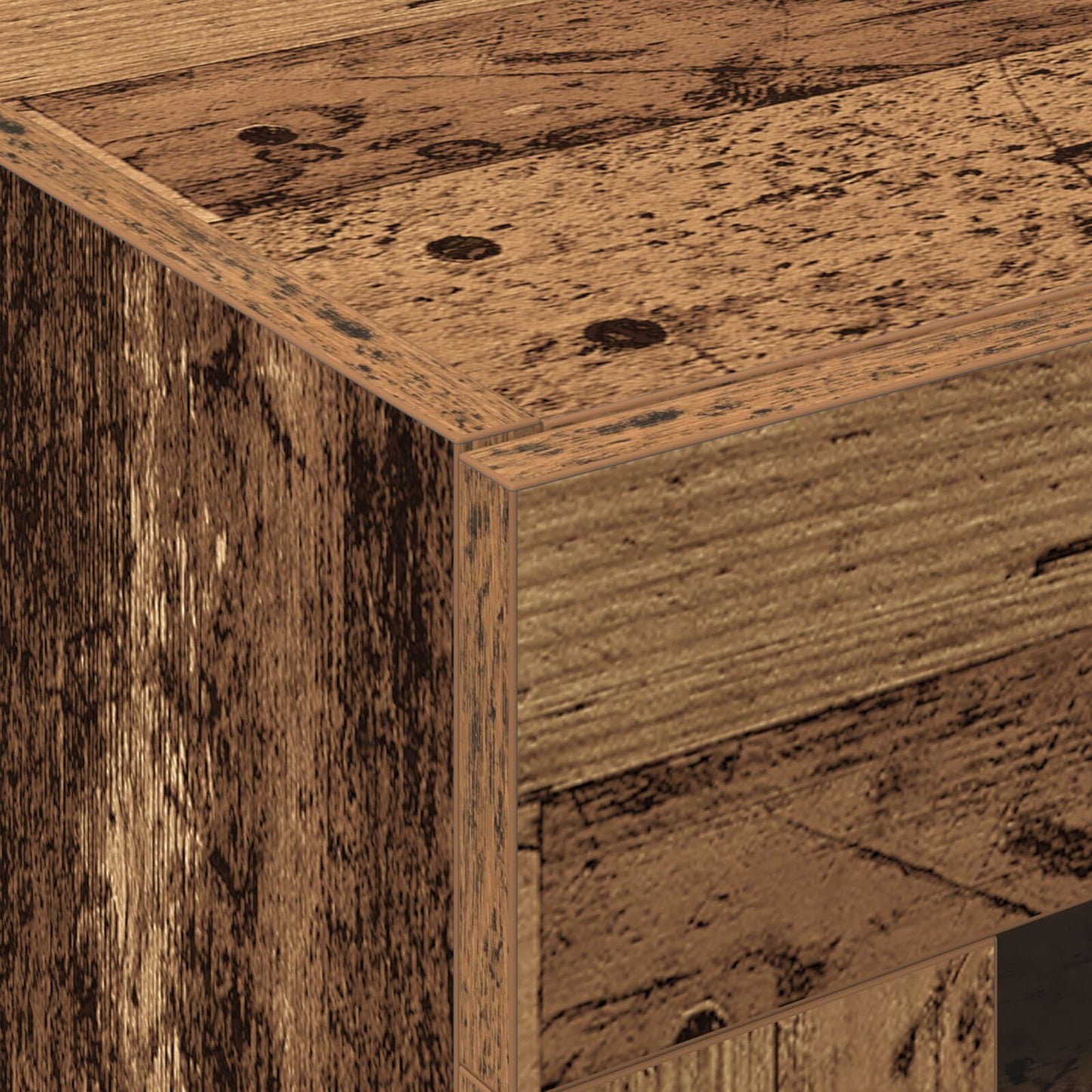 Veggskap Sett med 2 Brun Massivt tre 139 x 34 x 90 cm