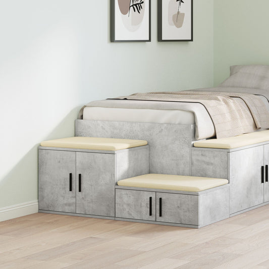 Oppbevaringsskap Betonggrå 103x41x40 cm Laget av Tre
