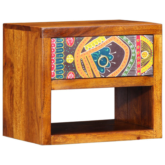 Nattbord Sengbord Tre 40x35x35 cm Massiv Akasietre