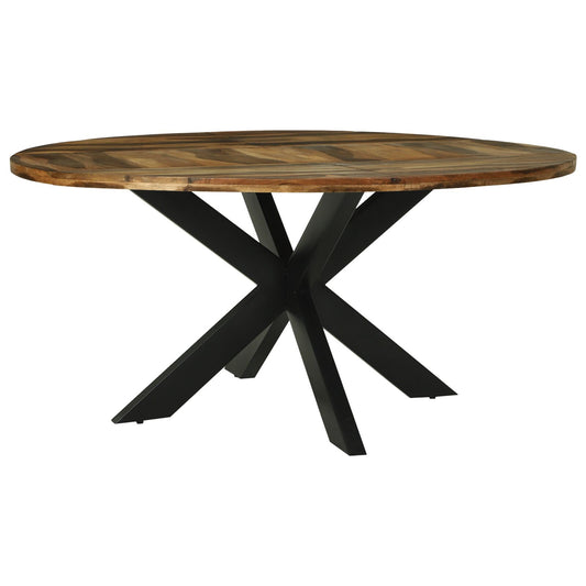 Spisebord Kjøkkenbord Tre Rundt Ø160x76 cm Massivt Akasietre