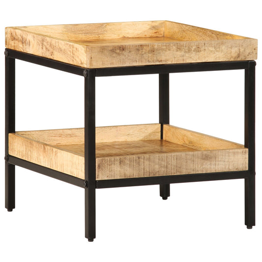 Sidebord Tre 45x45x45 cm Massivt Tre Grovt mangotre