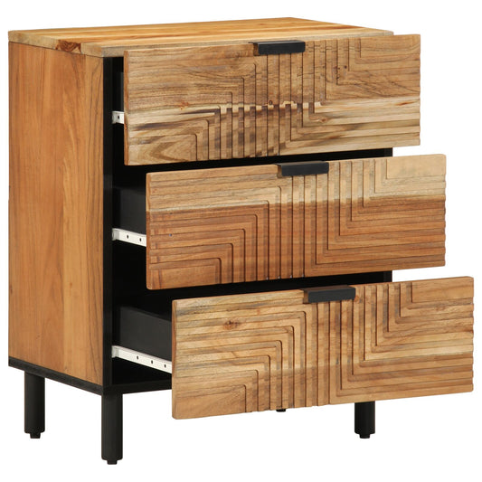 Nattbord Sengbord Tre 50x33x62 cm Massivt Akasietre