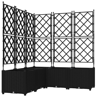 Hageespalje Plantekasse PP 5 stk Svart 120x120x143 cm