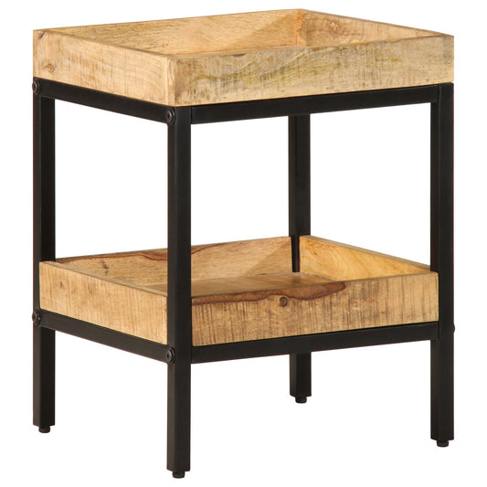 Nattbord Sengbord Tre 35x35x45 cm Solid Tre Grovt Mango