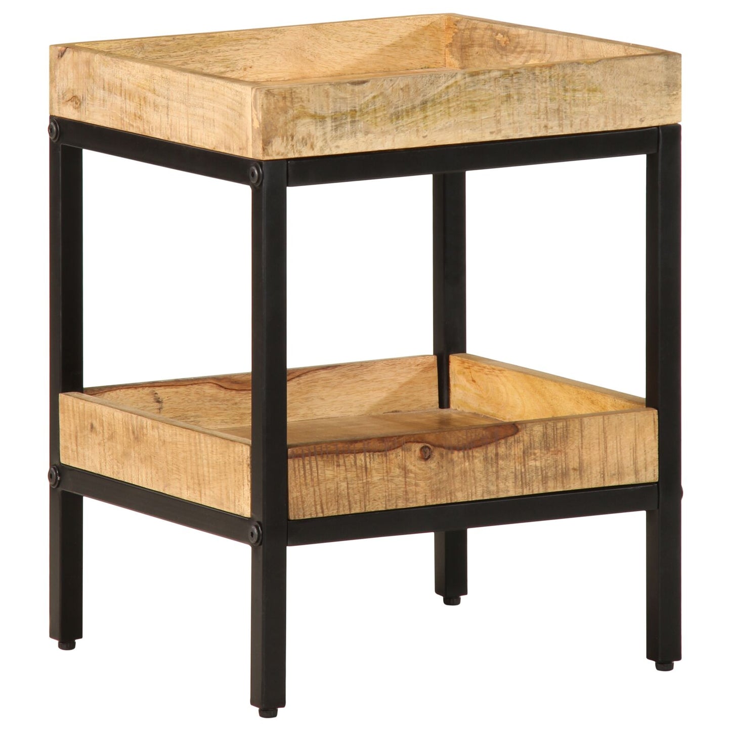 Nattbord Sengbord Tre 35x35x45 cm Solid Tre Grovt Mango