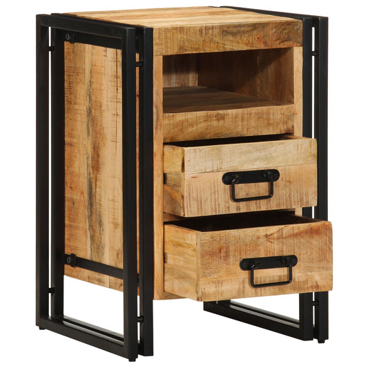Nattbord Sengbord Tre 40x40x59 cm Solid Ruft Lyst Mangotre