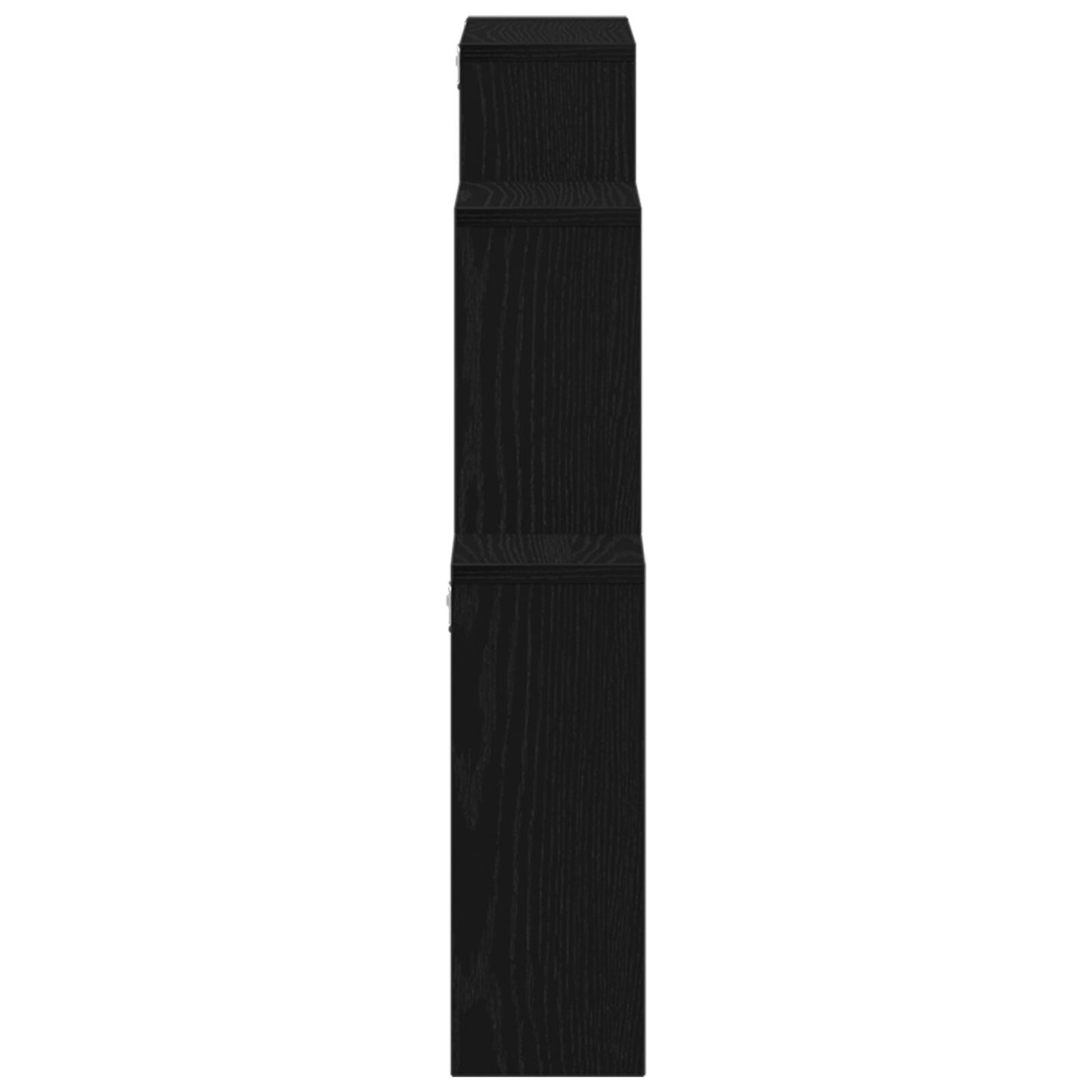 Veggskap i svart eik 80x15x78,5 cm av konstruert tre