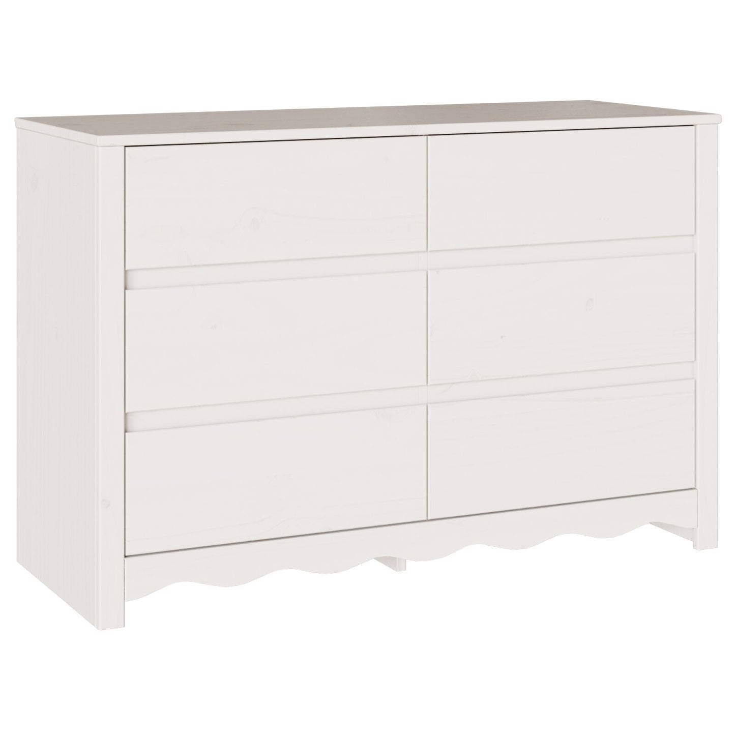 Kommode Hvit 111x43x73,5 cm Solid Tre Furu