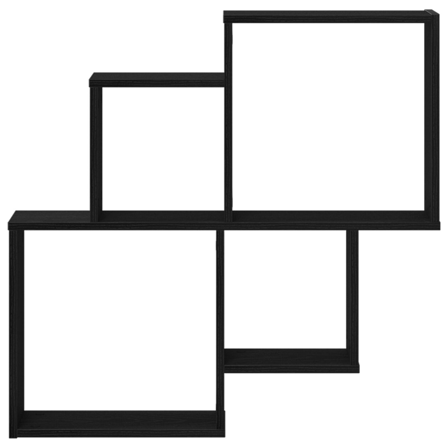Veggskap i svart eik 80x15x78,5 cm av konstruert tre