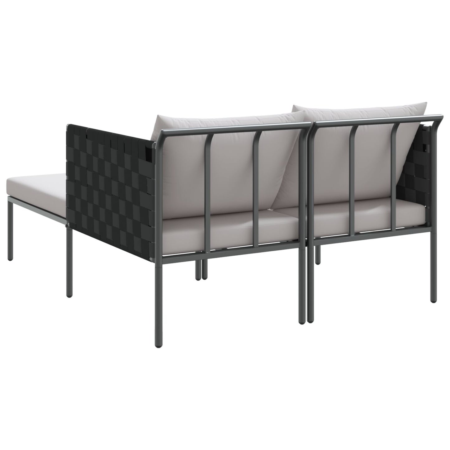 Solseng Metall med puter for 2 personer Anthracite 115x153x69,5 cm Stål