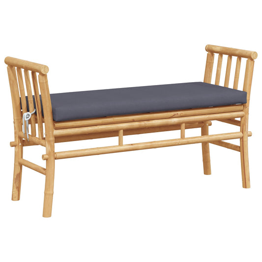 Hagebenk Tre med pute 110 cm i bambus