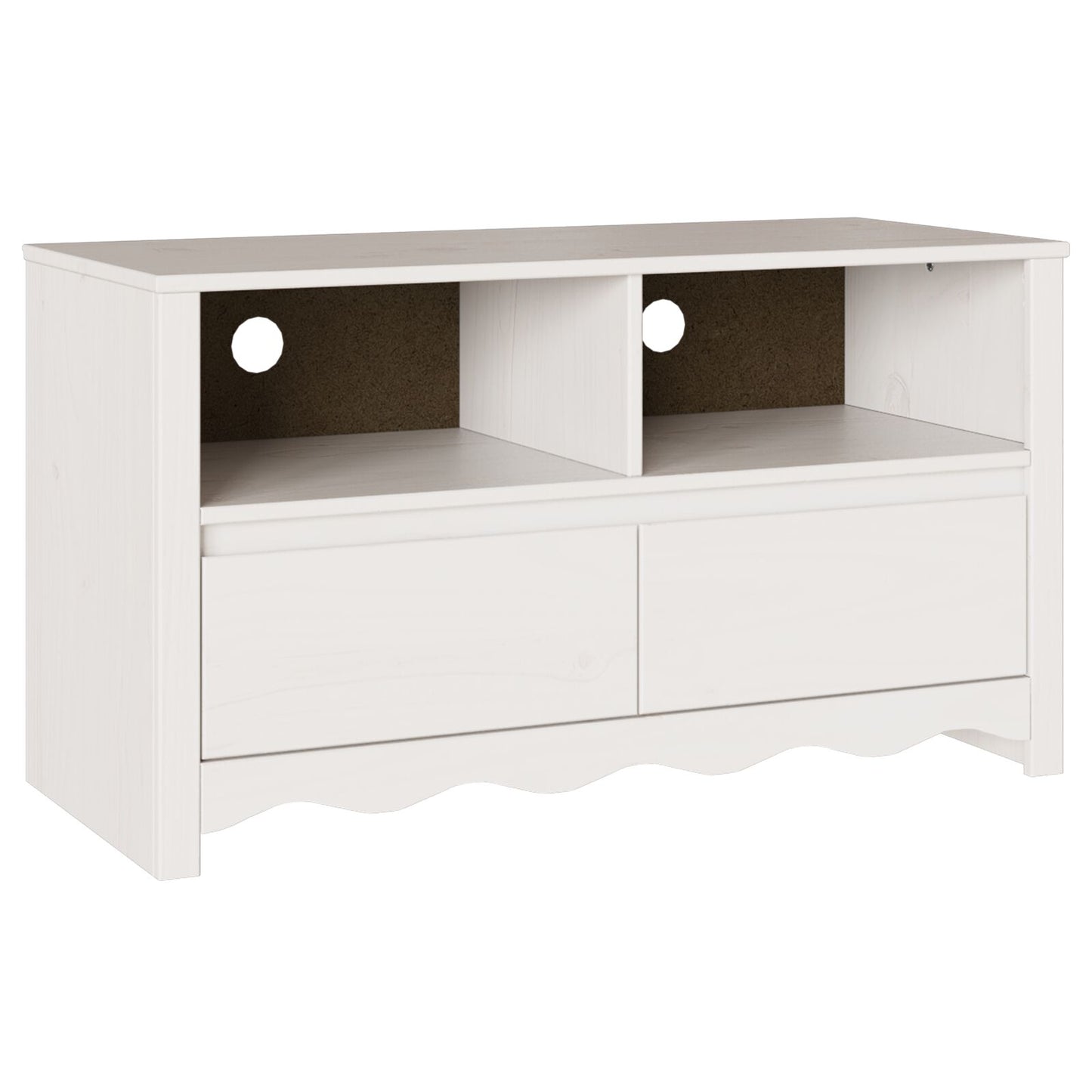 TV-Møbel Hvit TV-stativ DRAMMEN 99x43x55 cm Solid Tre Furu